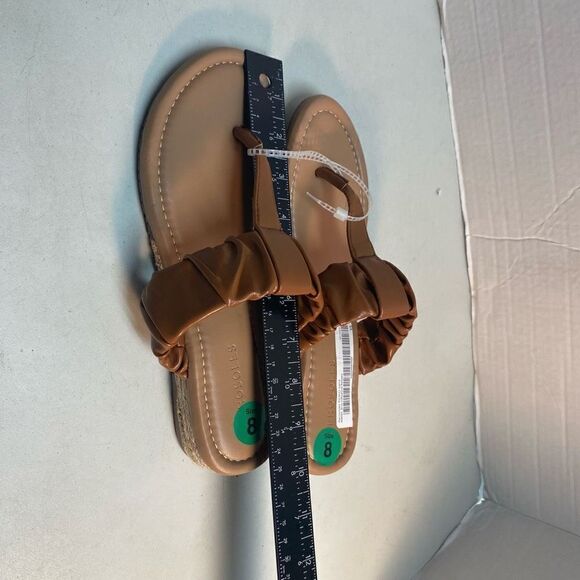 AEROSOLES Women’s‎ Brown Sandals Size  8 Slip on
Silver Buckle New Without Box - Picture 4 of 8